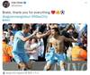 哲科晒9320庆祝照祝福阿圭罗：兄弟，谢谢你的一切❤️🔥⚽️